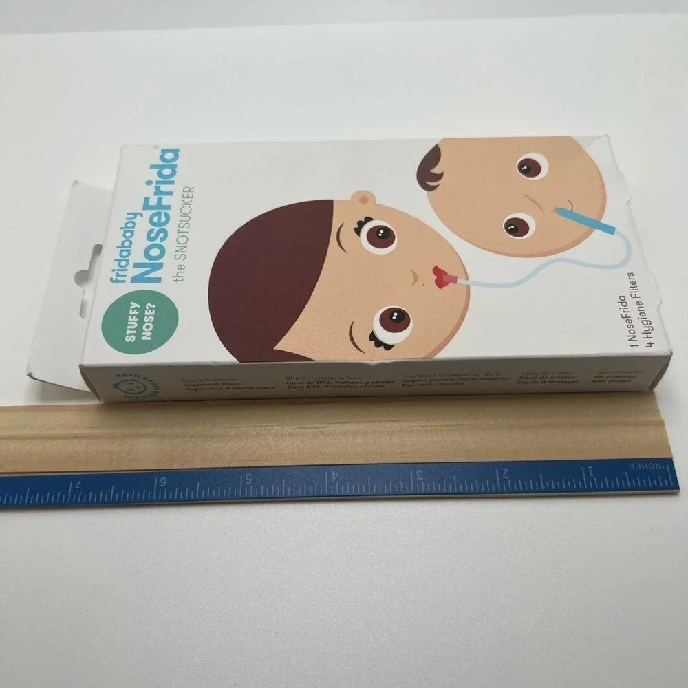 Nosefrida Nose Frida‎ Baby Toddler Snot sucker Nasal Aspirator + 4 Filters NEW